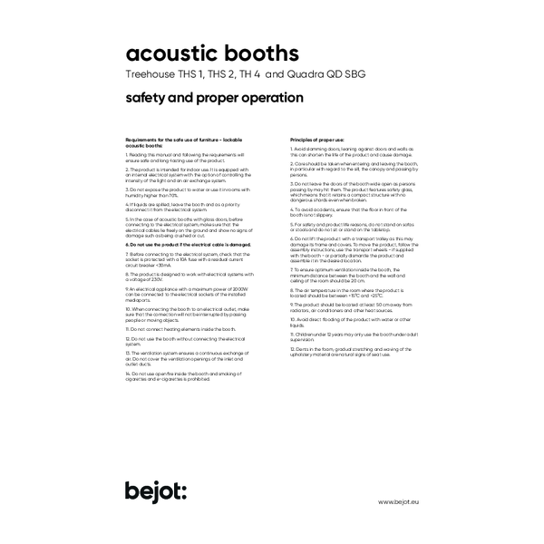 acoutic booths - users manual